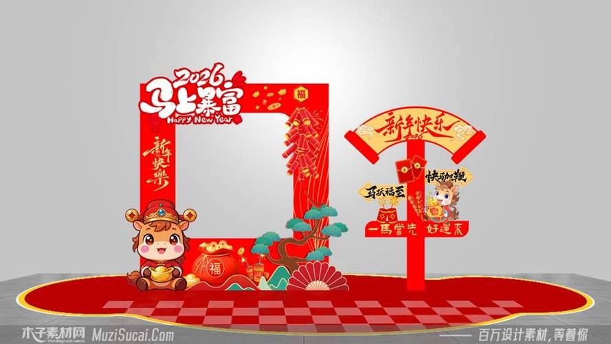 2026新年美陳設計:傳統與創意的交融及木子素材網的資源助力